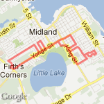 11km townie route map