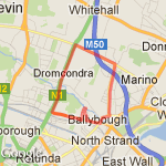 Clonliffe/drumcondra/Griffith ave/ philipsburgh/ clonliffe. route map