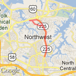 Cullen Shell Tread Qtrs Back route map