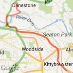 Danestone to Calsayseat route map