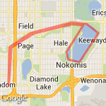 Minnehaha/cedar route map