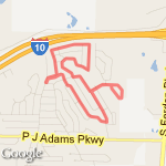 3.61 Mile Home Run route map