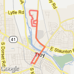 Duke Park - there, lap. back route map