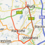 to whitefield and back through radcliffe to home route map