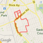 Glen Rock 3 mile (local) route map
