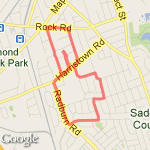 Glen Rock local 3 mile route v2 route map