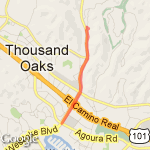 Westlake blvd to Agoura Road route map