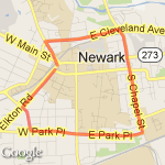 Newark Loop route map