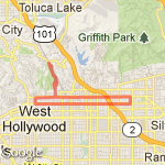 Runyon/Hollywood/Sunset loop route map