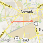 Park Place - Out and Back route map