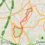 Brockwell and ruskin 8 k route map
