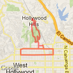 Runyon/ Hollywood/Sunset route map