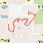 Lazy 2 mile ride route map