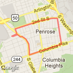 Beginner 2, with hills route map