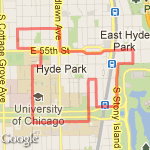 University of Chicago- Residence Halls route map