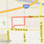 LF FP #1 - 1.8 Mi-Local Short Out and Back route map