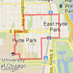 University of Chicago: 53 - Quad route map