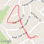 Long Left Side Walk route map