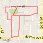 Fred Meyer to the Hills 5k route map