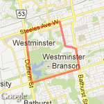 Bathurst  Finch Duffrin route map