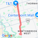 Bathurst to centre route map