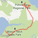 Pohick Bay Official 10-Miler route map