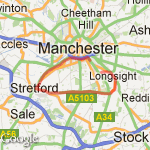 Old Trafford route map