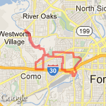 Carol Dan 14-miler route map