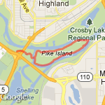 Fort Snelling - Pike Island route map