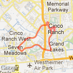 Bloody long way ! 11 miles - Week  9  route map