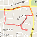 Daily dog walk route map