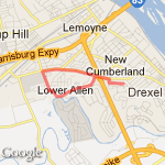 Cedar Cliff 3.0 Mile route map