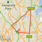home-loop to Stamford Hill 8 miles route map