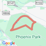 Phoenix Park 5k Route route map