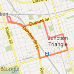 Dundas-Bloor-Landsdowne route map