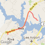 6 Mile Riva Trace out and Back route map