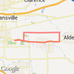 15-mile Lancaster/Alden route route map