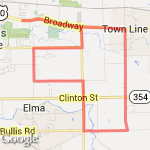 18-mile Lancaster/Elma route route map