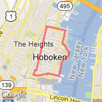 Hoboken 4-Mile Loop route map