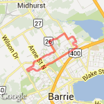 12k - NE Barrie route map
