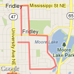 3 mile fridley route map