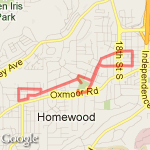 St. Patrick's Day 5k route map