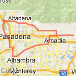 scott's pasadena bike ride route map
