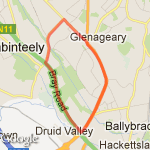 cabinteely/loughlinstown  loop route map