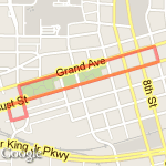 1.5 Mile Downtown Run route map