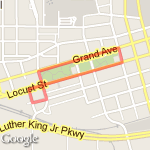 1 Mile Downtown Run route map