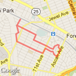 Shawn's run by himself route map