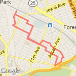 Run 3/12/12 route map