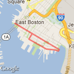 East Boston - Work route map