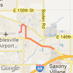 To Hamilton Town Center route map